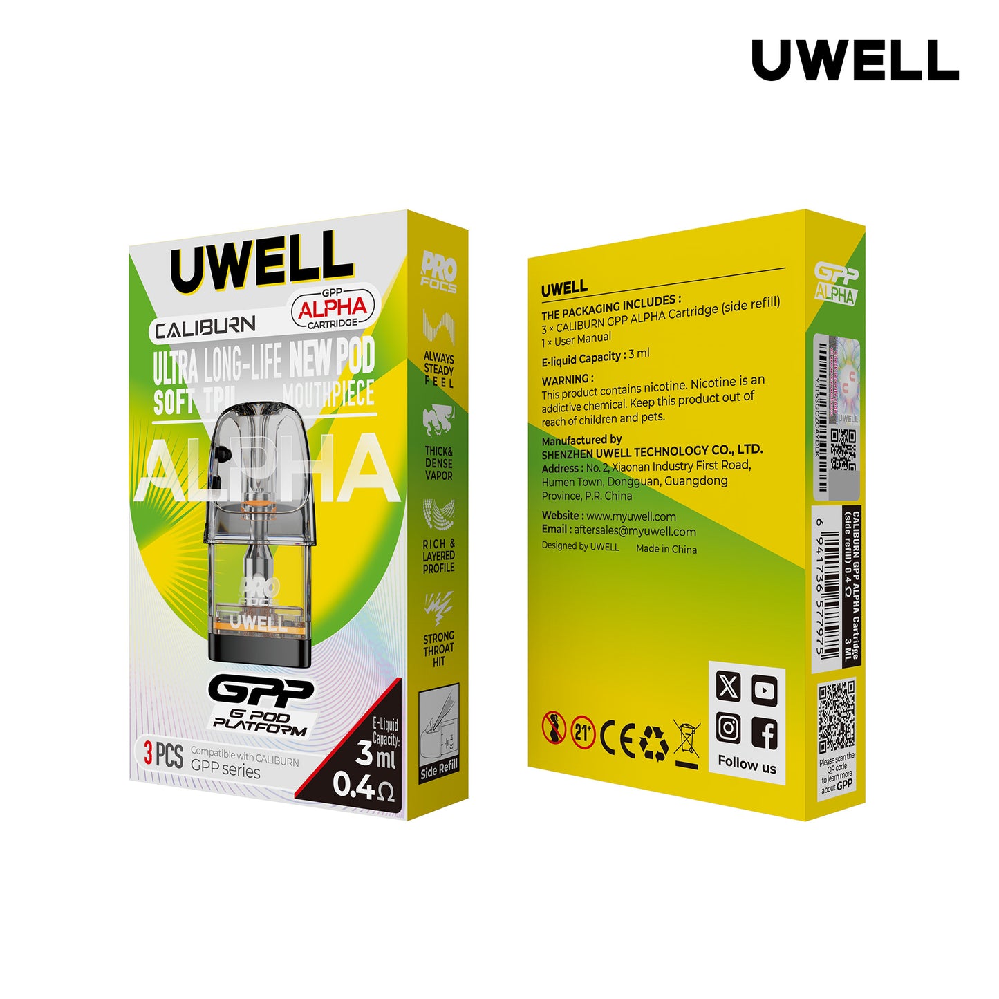 UWELL Caliburn GPP Alpha Replacement Pods