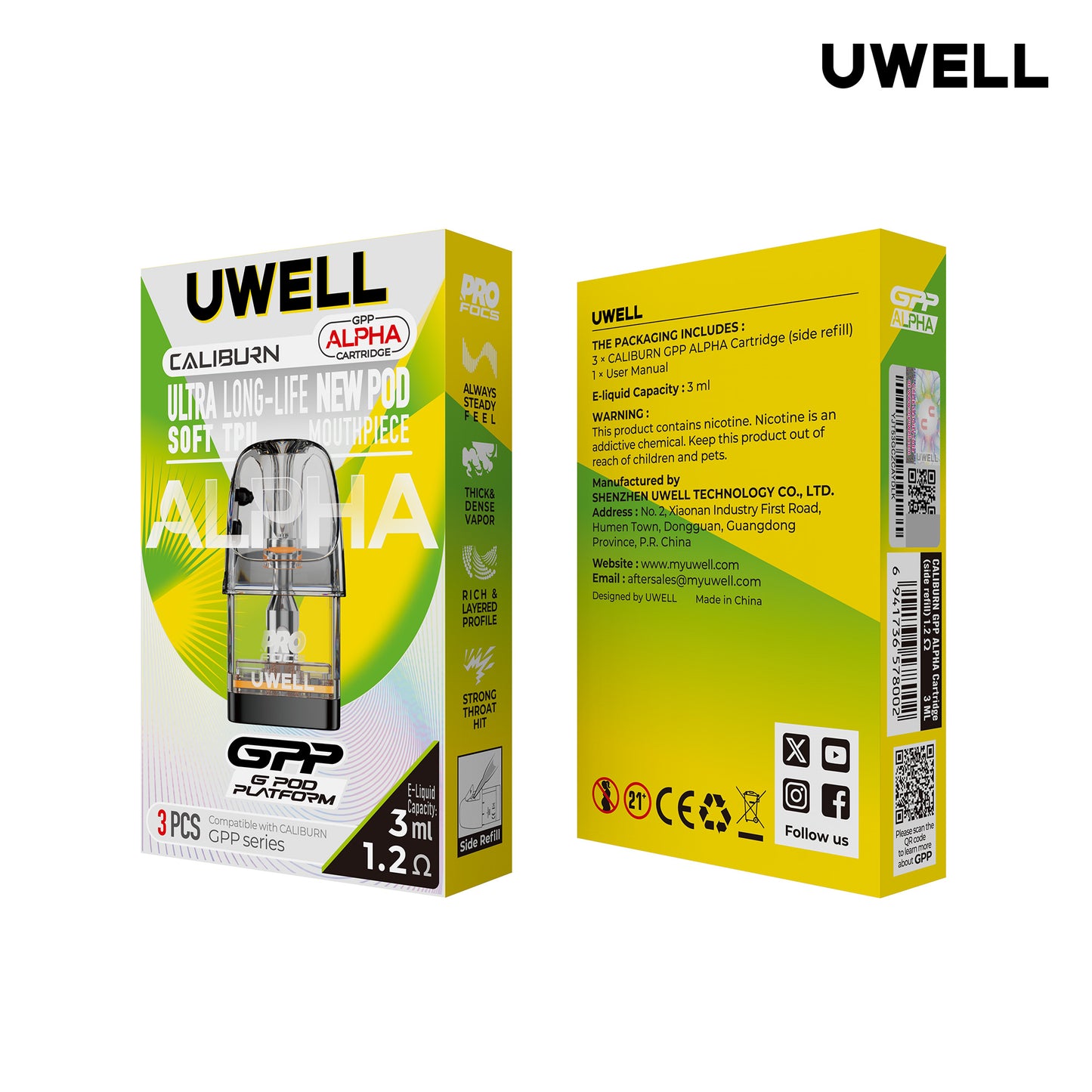 UWELL Caliburn GPP Alpha Replacement Pods