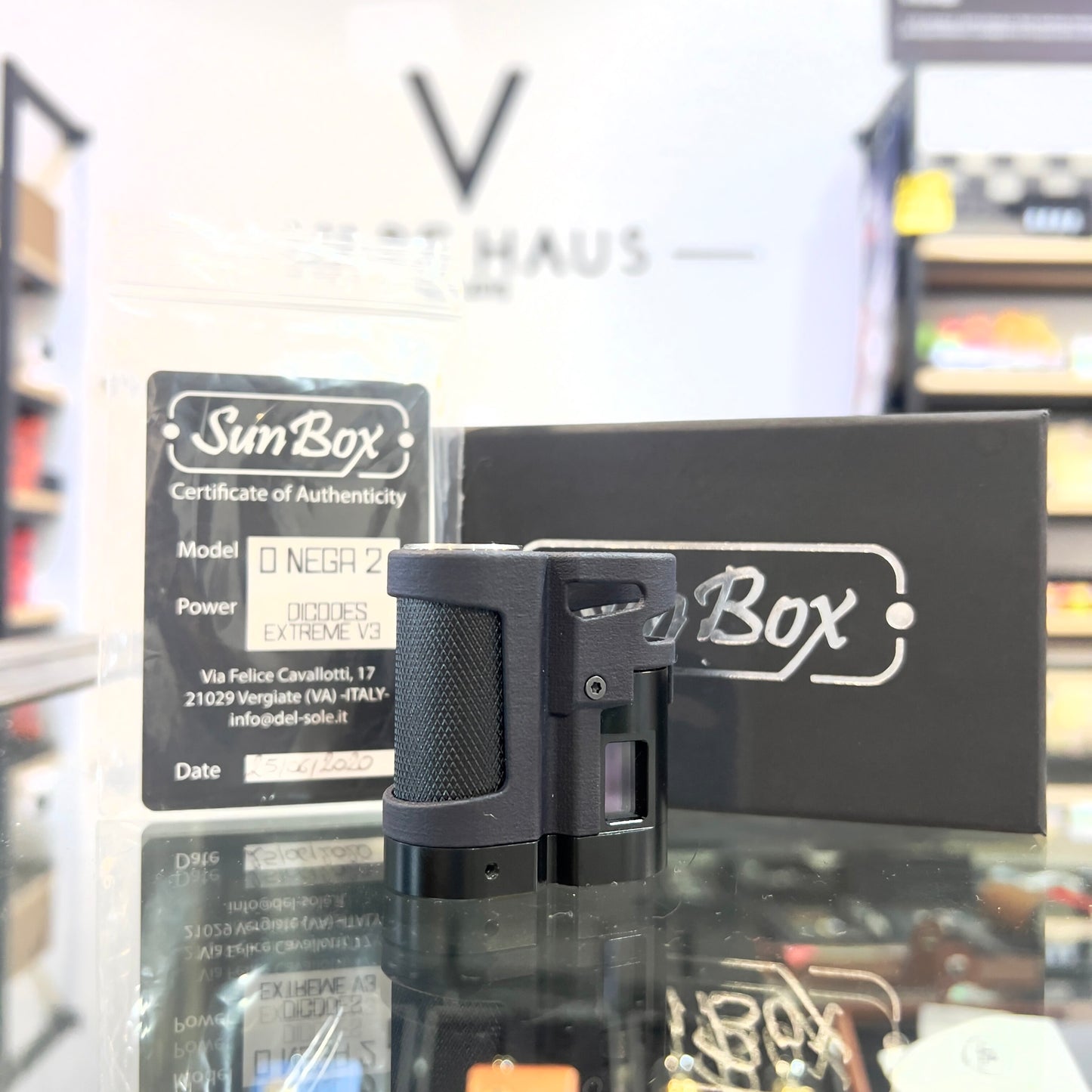 SunBox Zero Nega 2 18350 Dani Extreme V3 SBS Box Mod (Italy Made) vape haus - Premium Vapor Online Store | est. 2015 SunBox Zero Nega 2 18350 Dani Extreme V3 SBS Box Mod (Italy Made) vape haus - Premium Vapor Online Store | est. 2015