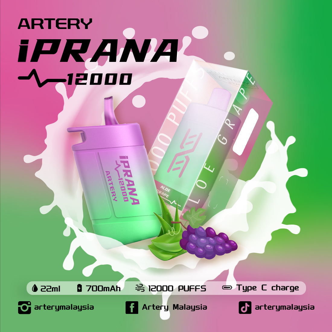 Artery iPrana 12000puffs Disposable