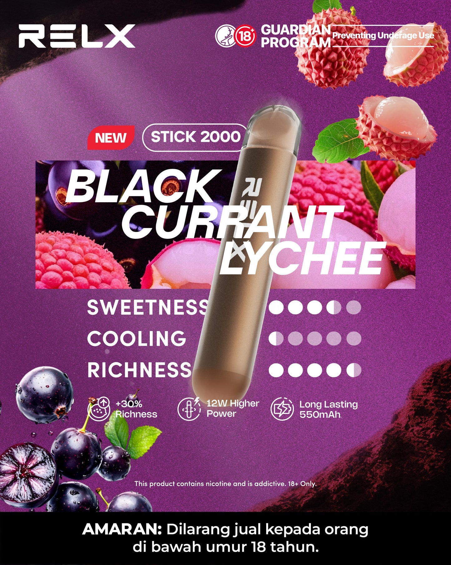RELX Stick 2000puffs Disposable