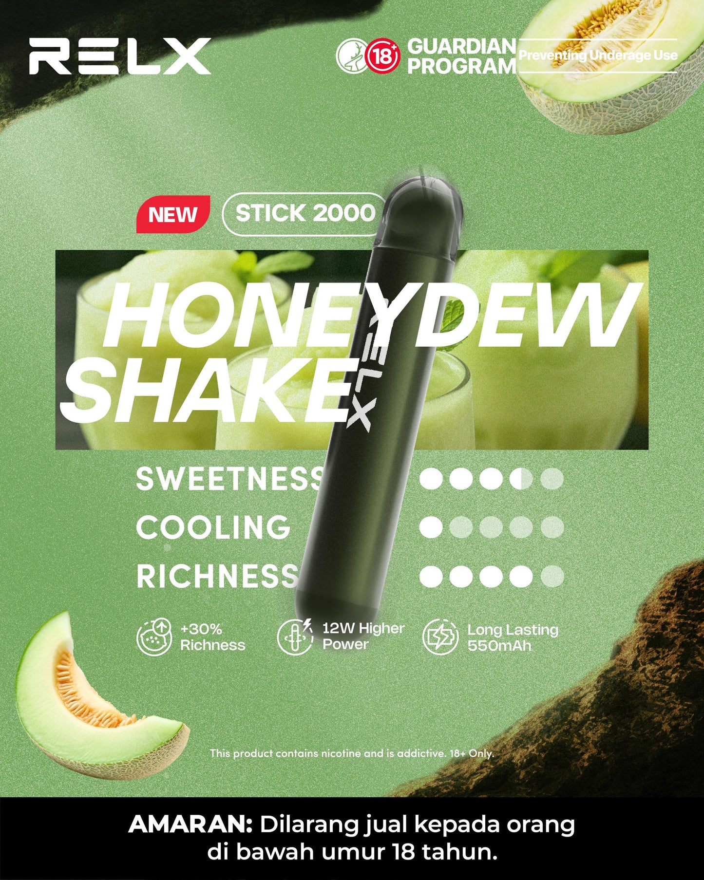 RELX Stick 2000puffs Disposable