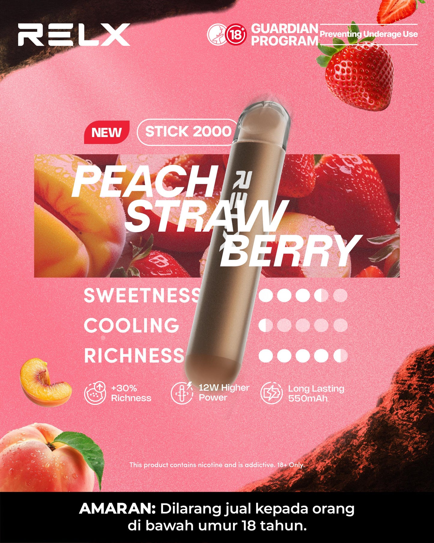 RELX Stick 2000puffs Disposable