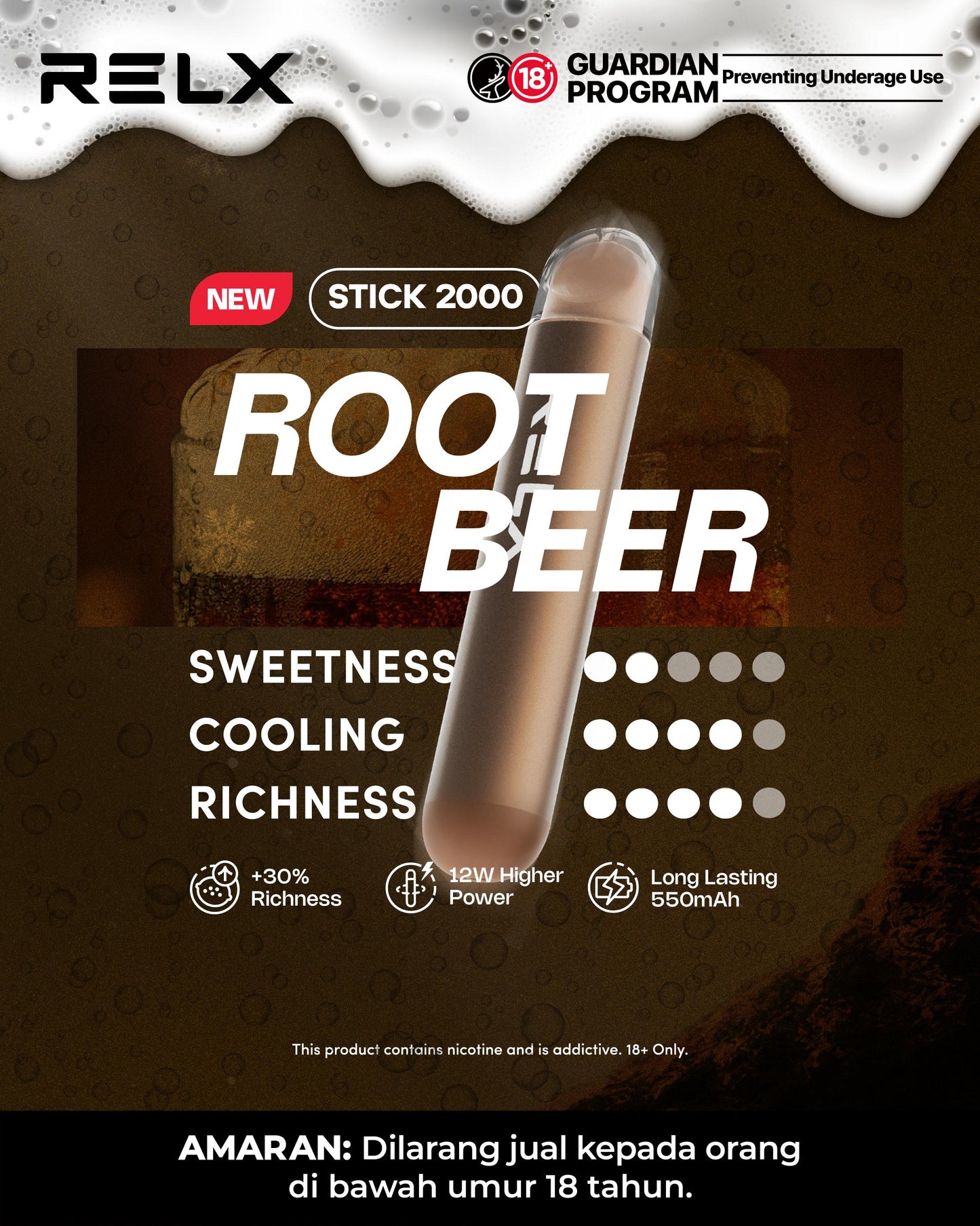 RELX Stick 2000puffs Disposable