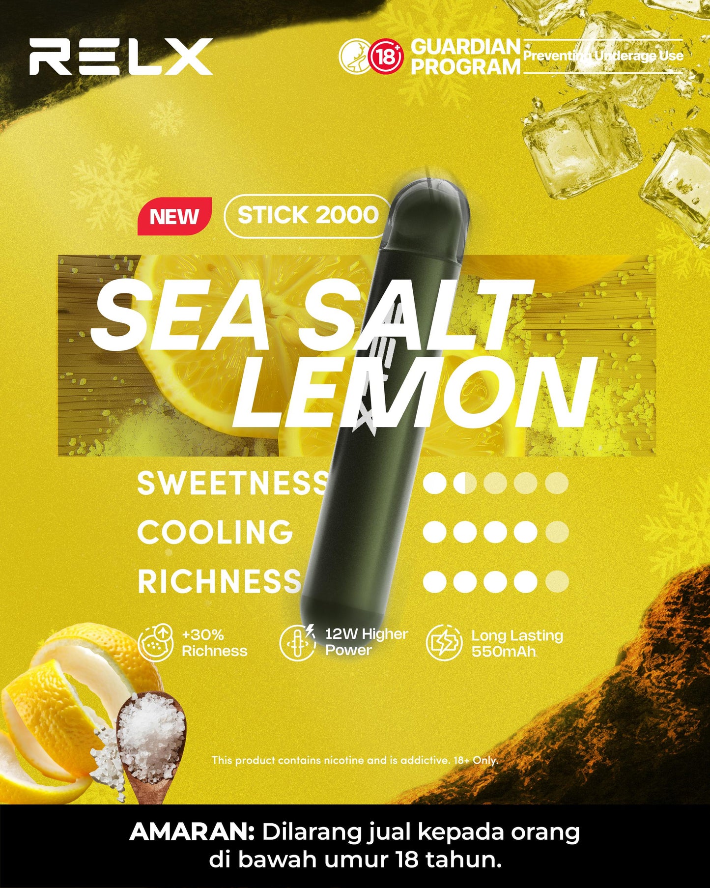 RELX Stick 2000puffs Disposable