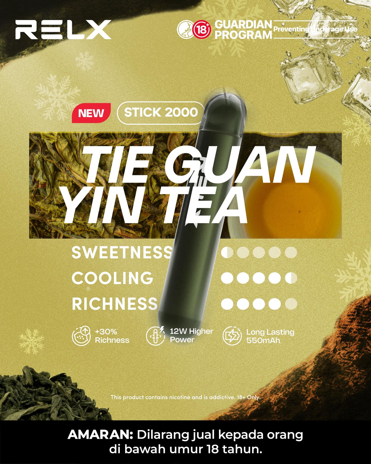 RELX Stick 2000puffs Disposable