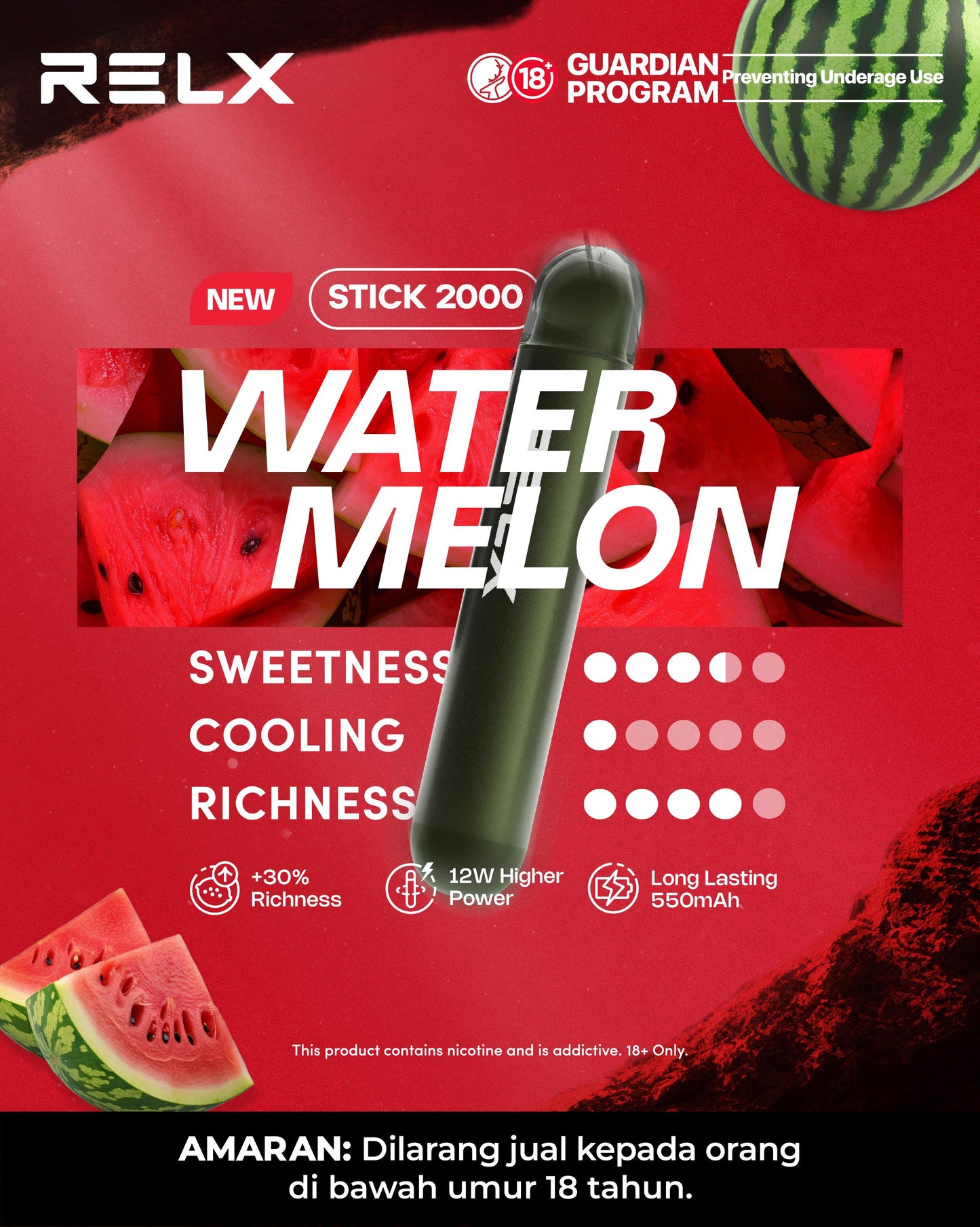 RELX Stick 2000puffs Disposable